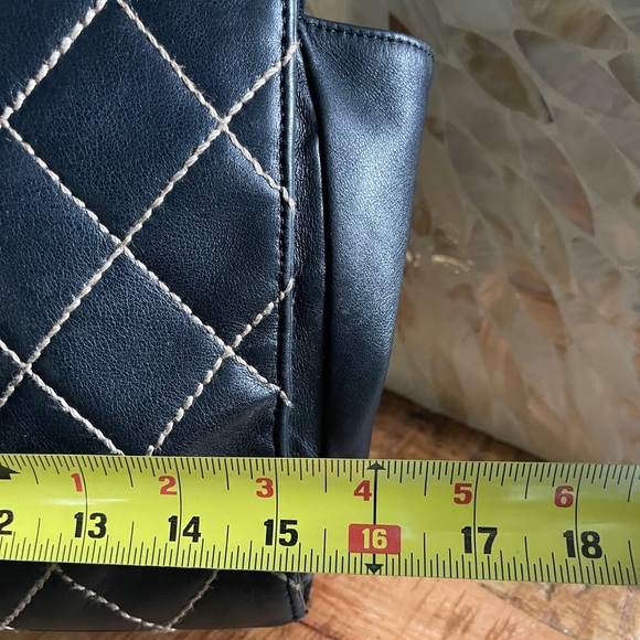 CHANEL Wild Stitch Calfskin Leather Tote Bag Handbag - Picture 10 of 12